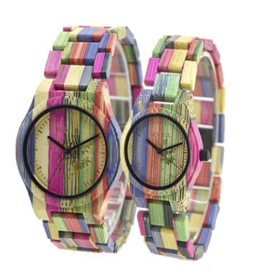 LovelyRLovely LovelyRLovely Colored Bamboo Wood Carvin LovelyRLovely Colored Bamboo Wood Carving Couple Watch