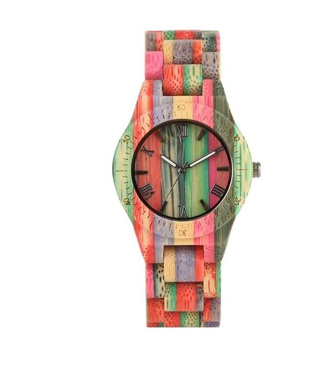 LovelyRLovely LovelyRLovely Colored Bamboo Wood Carvin LovelyRLovely Colored Bamboo Wood Carving Couple Watch