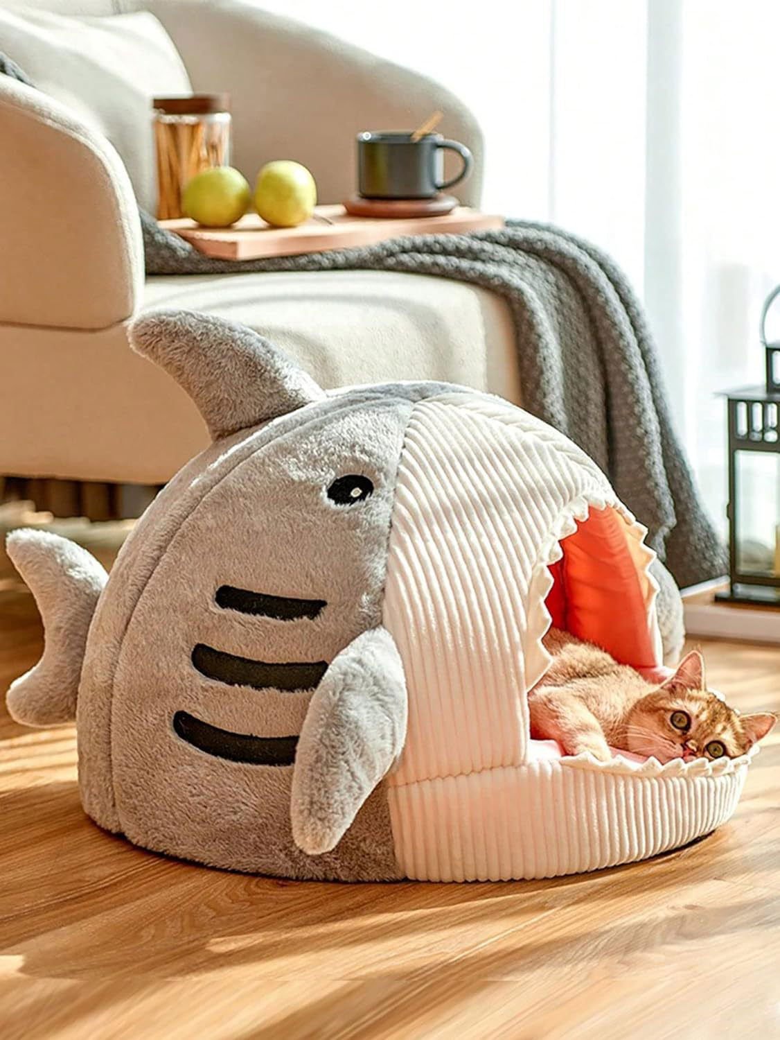 LovelyRLovely LovelyRLovely Cosy And Soft Hideout Shar LovelyRLovely Cosy And Soft Hideout Shark Cat Kennel