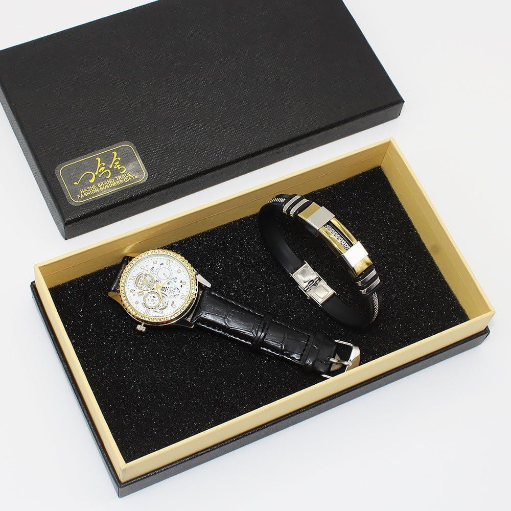 LovelyRLovely LovelyRLovely Couple Watch Suit White Men's Watch LovelyRLovely Couple Watch Suit