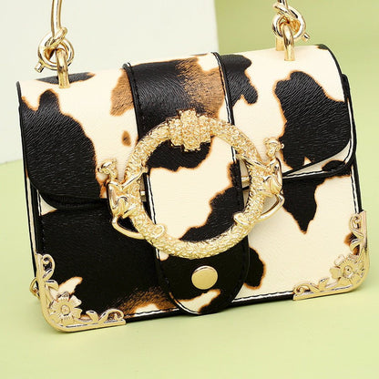 LovelyRLovely LovelyRLovely Cow Pattern Handbag Black white LovelyRLovely Cow Pattern Handbag