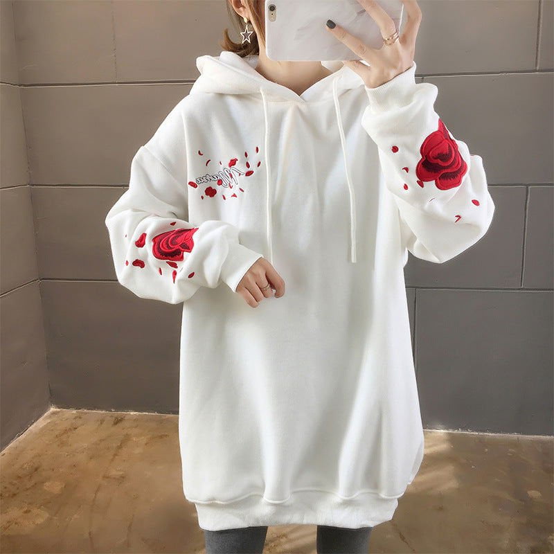 LovelyRLovely LovelyRLovely Crane embroidery hoodie