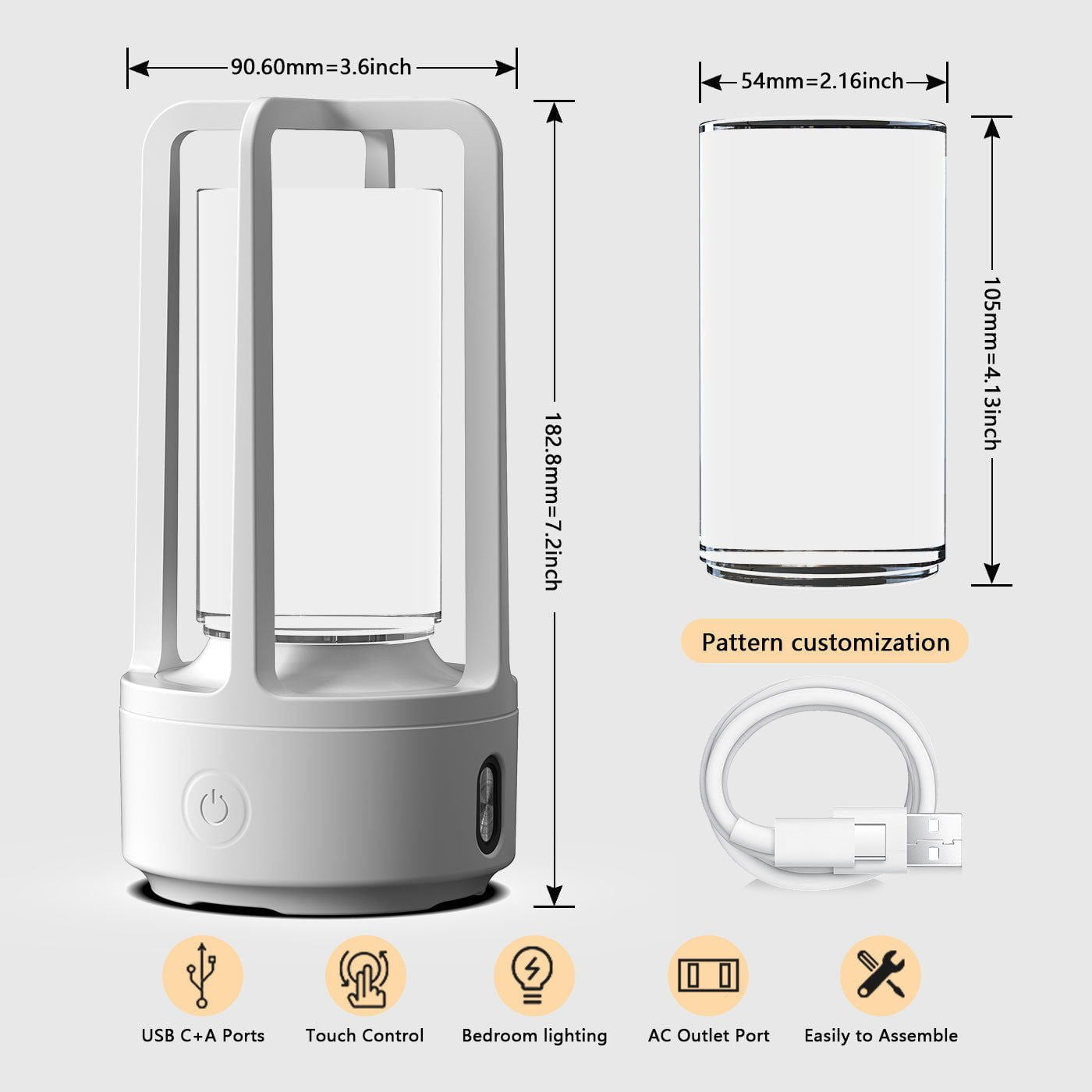 LovelyRLovely LovelyRLovely Creative 2 In 1 Audio Acry LovelyRLovely Creative 2 In 1 Audio Acrylic Crystal Lamp