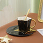 LovelyRLovely LovelyRLovely Creative Ceramic Cup With Black LovelyRLovely Creative Ceramic Cup With Star And Moon Saucer