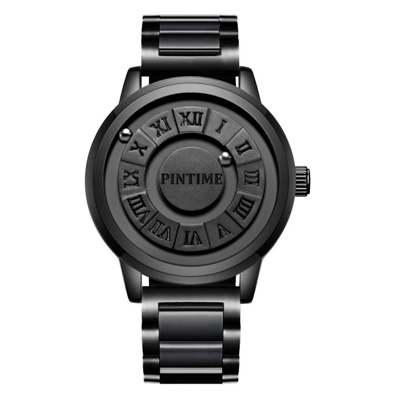 LovelyRLovely LovelyRLovely Creative Concept Waterproo Black Shell Black Steel Belt LovelyRLovely Creative Concept Waterproof Watch