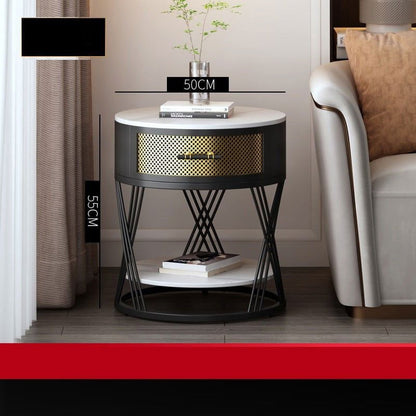 LovelyRLovely LovelyRLovely Creative Nordic Bedside Ro Black / 50x55cm LovelyRLovely Creative Bedside Round Table