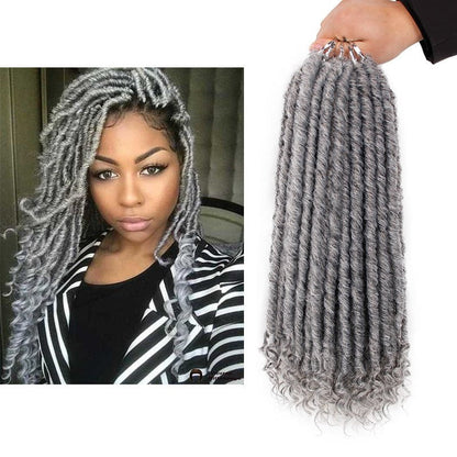 LovelyRLovely LovelyRLovely Crohet Faux Locs Braids Grey / 16inch LovelyRLovely Crohet Faux Locs Braids