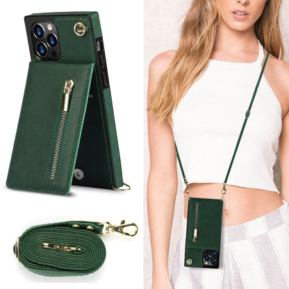 LovelyRLovely LovelyRLovely Crossbody XR Zipper Phone Apple Green / IPhone15 LovelyRLovely Crossbody XR Zipper Phone Case