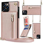 LovelyRLovely LovelyRLovely Crossbody XR Zipper Phone Rose Gold / IPhone15 LovelyRLovely Crossbody XR Zipper Phone Case