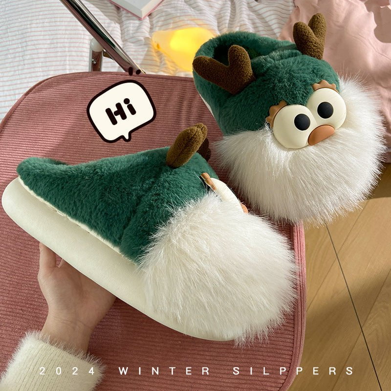 LovelyRLovely LovelyRLovely Cute Cartoon Christmas Dee LovelyRLovely Cute Cartoon Christmas Deer Slippers