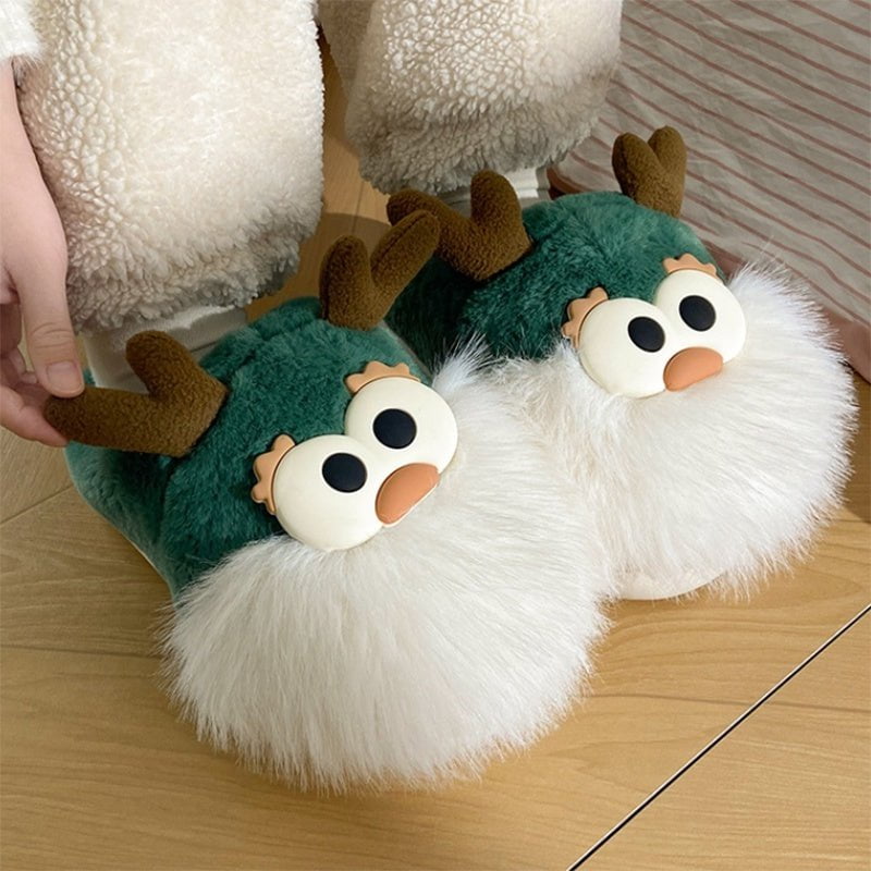 LovelyRLovely LovelyRLovely Cute Cartoon Christmas Dee LovelyRLovely Cute Cartoon Christmas Deer Slippers