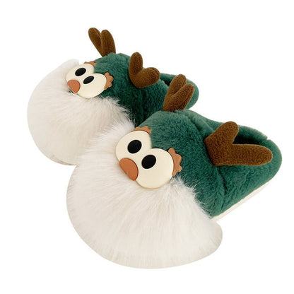 LovelyRLovely LovelyRLovely Cute Cartoon Christmas Dee LovelyRLovely Cute Cartoon Christmas Deer Slippers