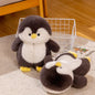 LovelyRLovely LovelyRLovely Cute Penguin Plush Slipper Black With Heel / 36to37 LovelyRLovely Cute Penguin Plush Slippers