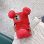 LovelyRLovely LovelyRLovely Cute Plush Panda Hand Warm Bright Red / IPhone15 LovelyRLovely Cute Plush Panda Hand Warmer Phone Case