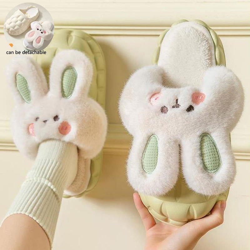 LovelyRLovely LovelyRLovely Cute Rabbit Fuzzy Slippers LovelyRLovely Cute Rabbit Fuzzy Slippers