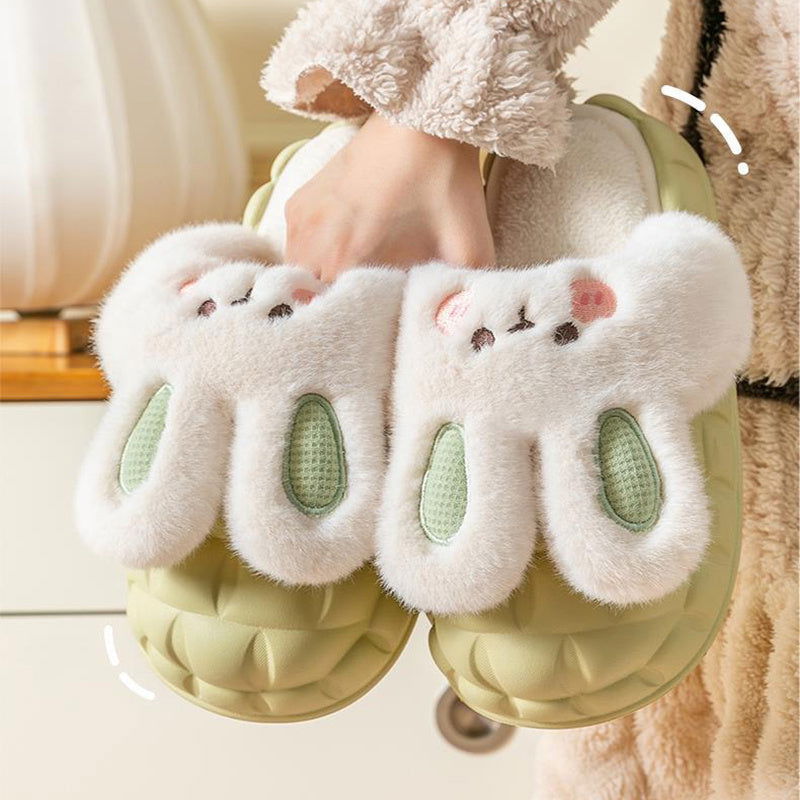 LovelyRLovely LovelyRLovely Cute Rabbit Fuzzy Slippers LovelyRLovely Cute Rabbit Fuzzy Slippers