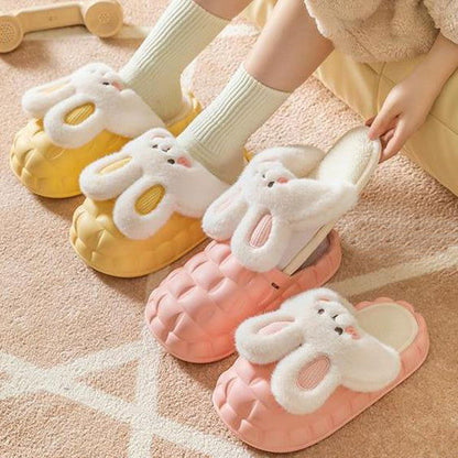 LovelyRLovely LovelyRLovely Cute Rabbit Fuzzy Slippers LovelyRLovely Cute Rabbit Fuzzy Slippers