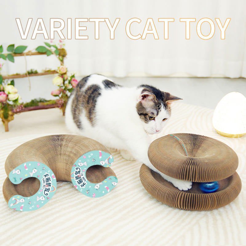 LovelyRLovely LovelyRLovely Deformable Interactive Cor As picture LovelyRLovely Deformable Interactive Corrugated Foldable Cat Scratcher Cardboard