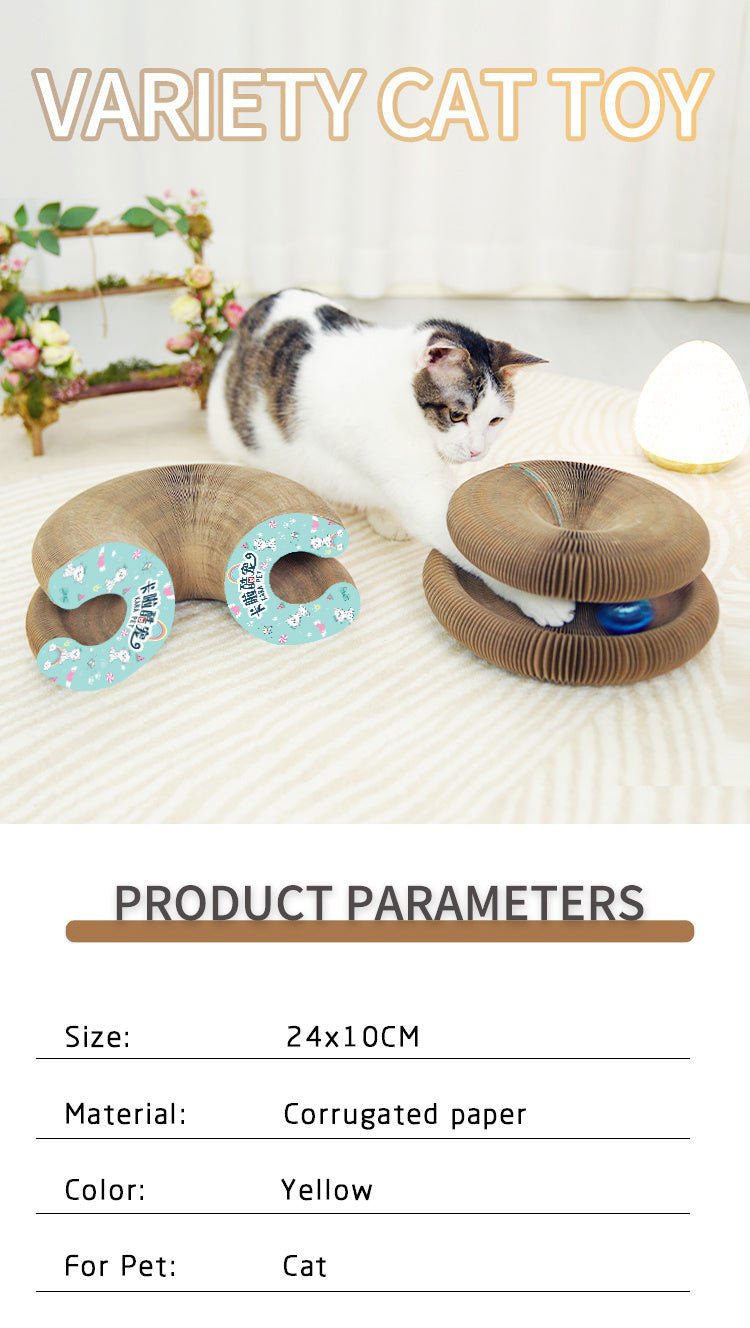 LovelyRLovely LovelyRLovely Deformable Interactive Cor As picture LovelyRLovely Deformable Interactive Corrugated Foldable Cat Scratcher Cardboard