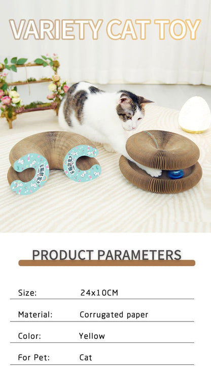 LovelyRLovely LovelyRLovely Deformable Interactive Cor As picture LovelyRLovely Deformable Interactive Corrugated Foldable Cat Scratcher Cardboard