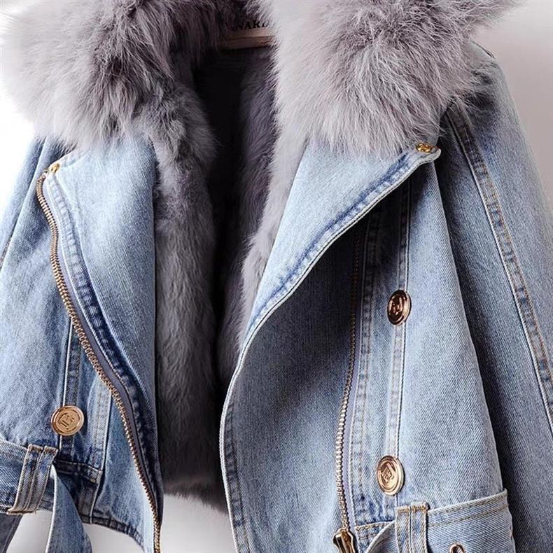 LovelyRLovely LovelyRLovely Detachable Fur Liner Denim LovelyRLovely Detachable Fur Liner Denim Coat