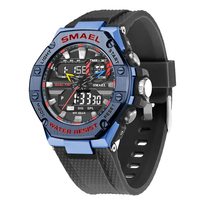 LovelyRLovely LovelyRLovely Digital Alloy Watch Men Steel Blue LovelyRLovely Digital Alloy Watch Men