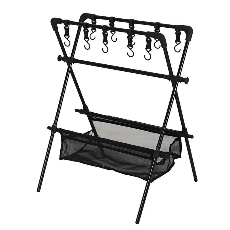 LovelyRLovely LovelyRLovely Double-Layer Large Capacity Aluminum Folding Camping Triangle Shelf