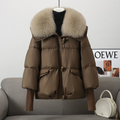 LovelyRLovely LovelyRLovely Down Cotton-padded Jacket Brown / 2XL LovelyRLovely Down Cotton-padded Jacket