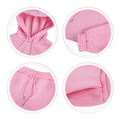 LovelyRLovely LovelyRLovely Drawstring Hoodie With Cot LovelyRLovely Drawstring Hoodie With Cotton Vest Suit