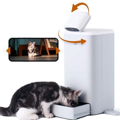 LovelyRLovely LovelyRLovely Dual Power Automatic Camer White LovelyRLovely Dual Power Automatic Camera Cat Feeder