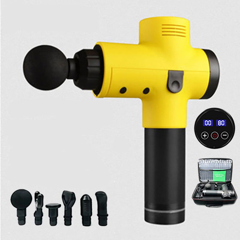 LovelyRLovely LovelyRLovely Electric Fascia Gun Fitnes Yellow / Touch / AU LovelyRLovely Electric Fascia Gun Fitness Massager