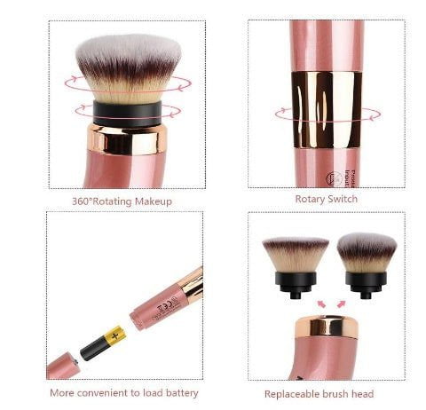 LovelyRLovely LovelyRLovely Electric Makeup Brush Set Pink LovelyRLovely Electric Makeup Brush Set