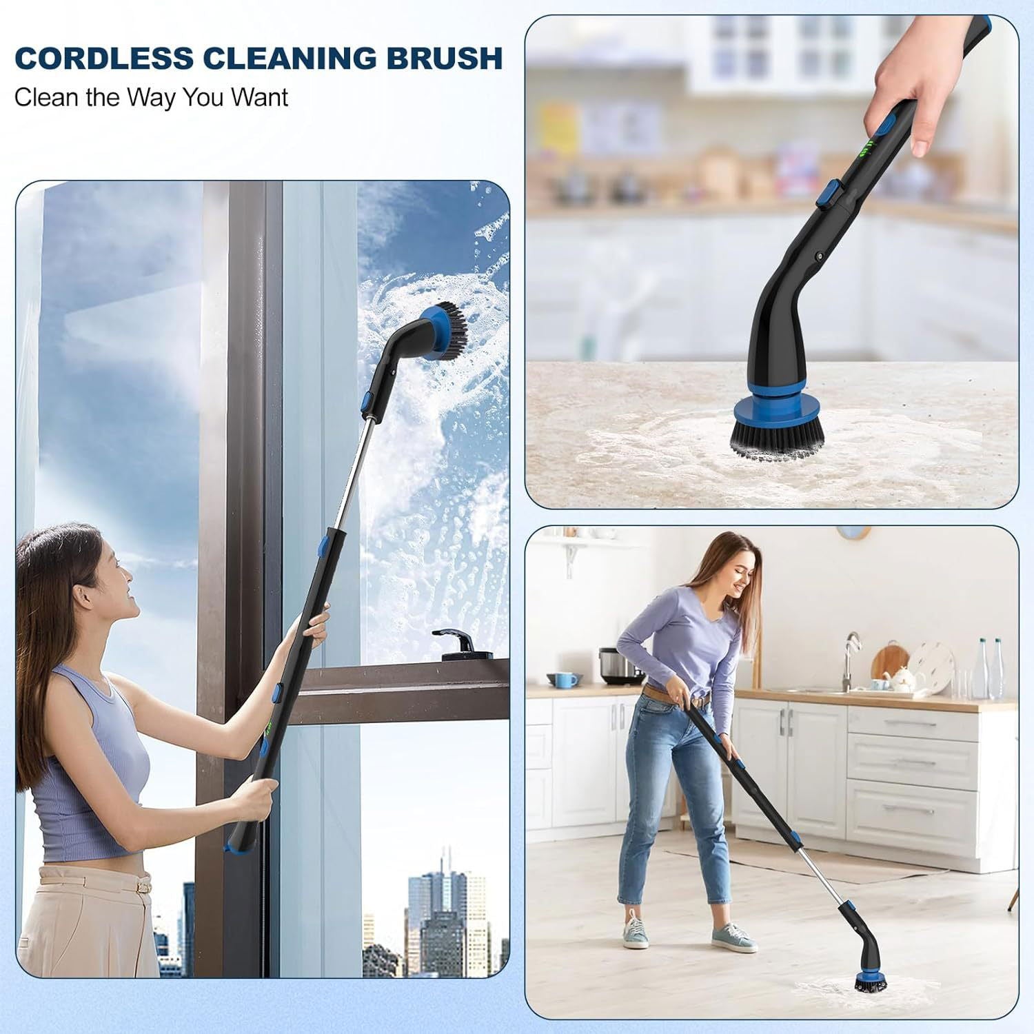 LovelyRLovely LovelyRLovely Electric Spin Cordless Cle Black LovelyRLovely Electric Spin Cordless Cleaning Brush