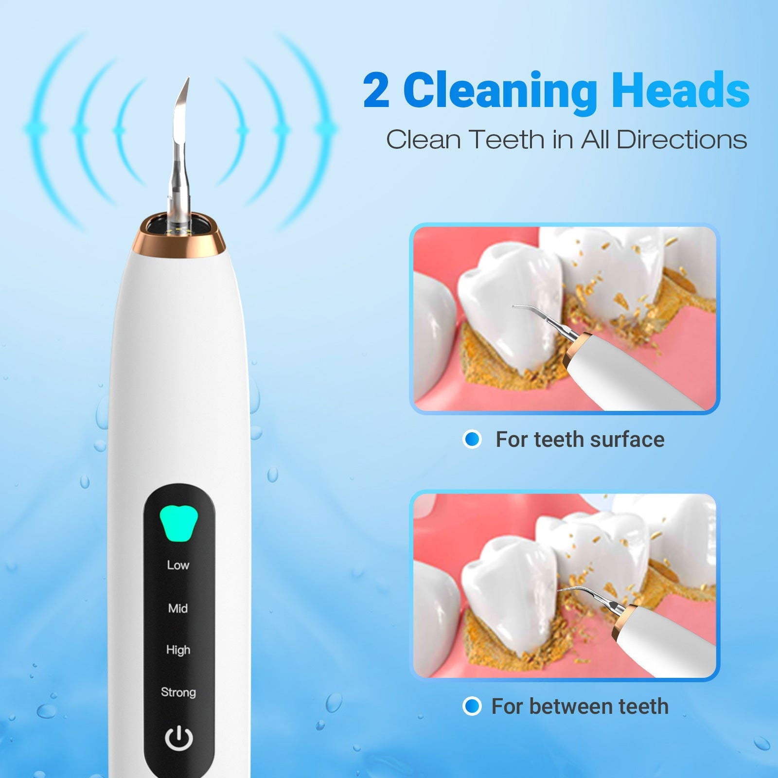 LovelyRLovely LovelyRLovely Electric Visual Ultrasonic White USB Charging LovelyRLovely Electric Visual Ultrasonic Teeth Cleaner