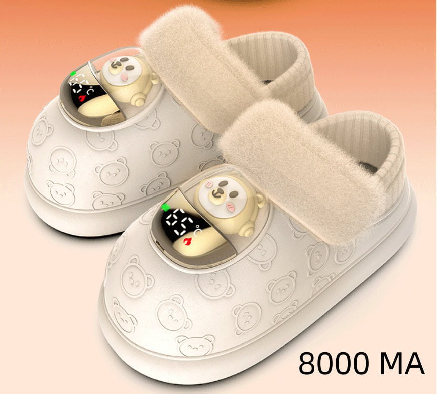 LovelyRLovely LovelyRLovely Electrothermal Rechargeabl Beige 8000 MA / 35to36 LovelyRLovely Electrothermal Rechargeable Heating Shoes