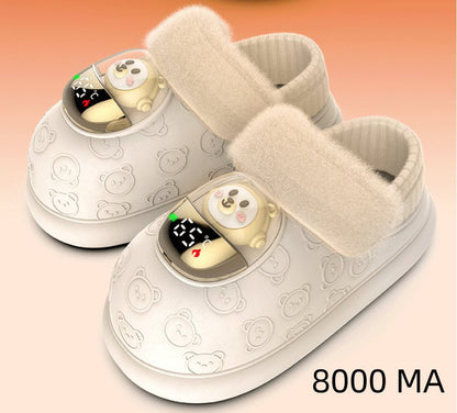 LovelyRLovely LovelyRLovely Electrothermal Rechargeabl Beige 8000 MA / 35to36 LovelyRLovely Electrothermal Rechargeable Heating Shoes