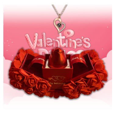 LovelyRLovely LovelyRLovely Eternal Rose Gift Box With Suit LovelyRLovely Eternal Rose Gift Box With Crystal Pendant Necklace