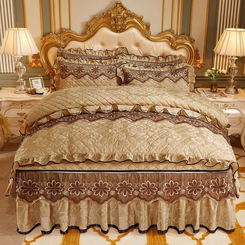 LovelyRLovely LovelyRLovely European Style 4pcs Quilt Golden Camel / 1.2m LovelyRLovely European Style 4pcs Quilt Set