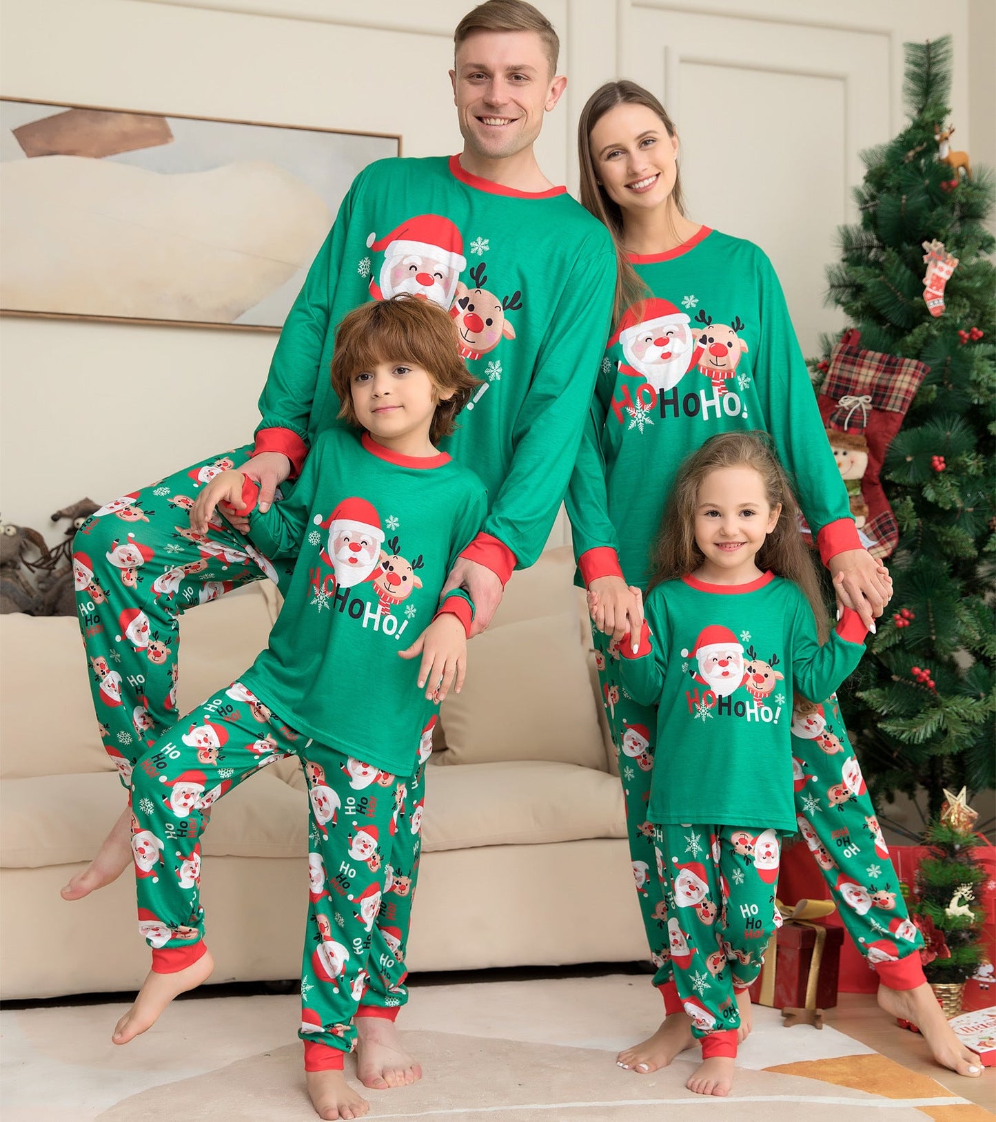 LovelyRLovely LovelyRLovely Family Christmas Matching Green / Baby 12M LovelyRLovely Family Christmas Matching PJ's Sets