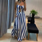 LovelyRLovely LovelyRLovely Fashion Striped Crop Top P Blue / L LovelyRLovely Fashion Striped Crop Top Pants Suit