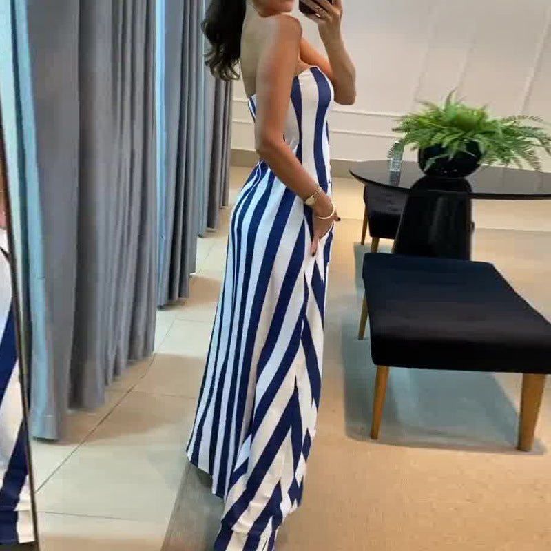 LovelyRLovely LovelyRLovely Fashion Striped Crop Top P LovelyRLovely Fashion Striped Crop Top Pants Suit