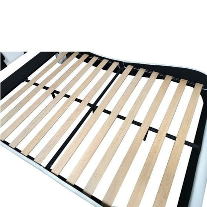 LovelyRLovely LovelyRLovely Faux Leather LED Platform White LovelyRLovely Faux Leather LED Platform Smart Bed Frame