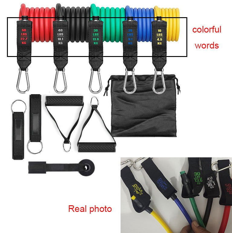 LovelyRLovely LovelyRLovely Fitness Rally Elastic Rope 150 pounds color words LovelyRLvely Fitness Rally Elastic Rope Resistance Band