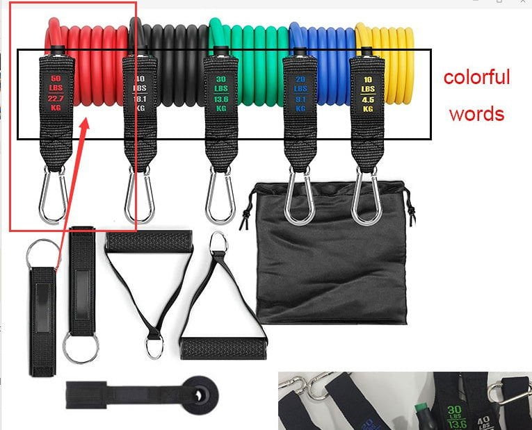 LovelyRLovely LovelyRLovely Fitness Rally Elastic Rope 50LBS LovelyRLvely Fitness Rally Elastic Rope Resistance Band