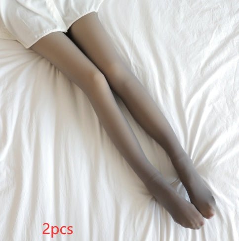 LovelyRLovely LovelyRLovely Fleece Lined Pantyhose Tig 2pcs Grey skin and feet / 220g fleece and thickened LovelyRLovely Fleece Lined Pantyhose Tights