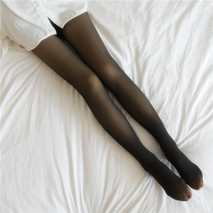 LovelyRLovely LovelyRLovely Fleece Lined Pantyhose Tig Black skin with feet / 220g fleece and thickened LovelyRLovely Fleece Lined Pantyhose Tights