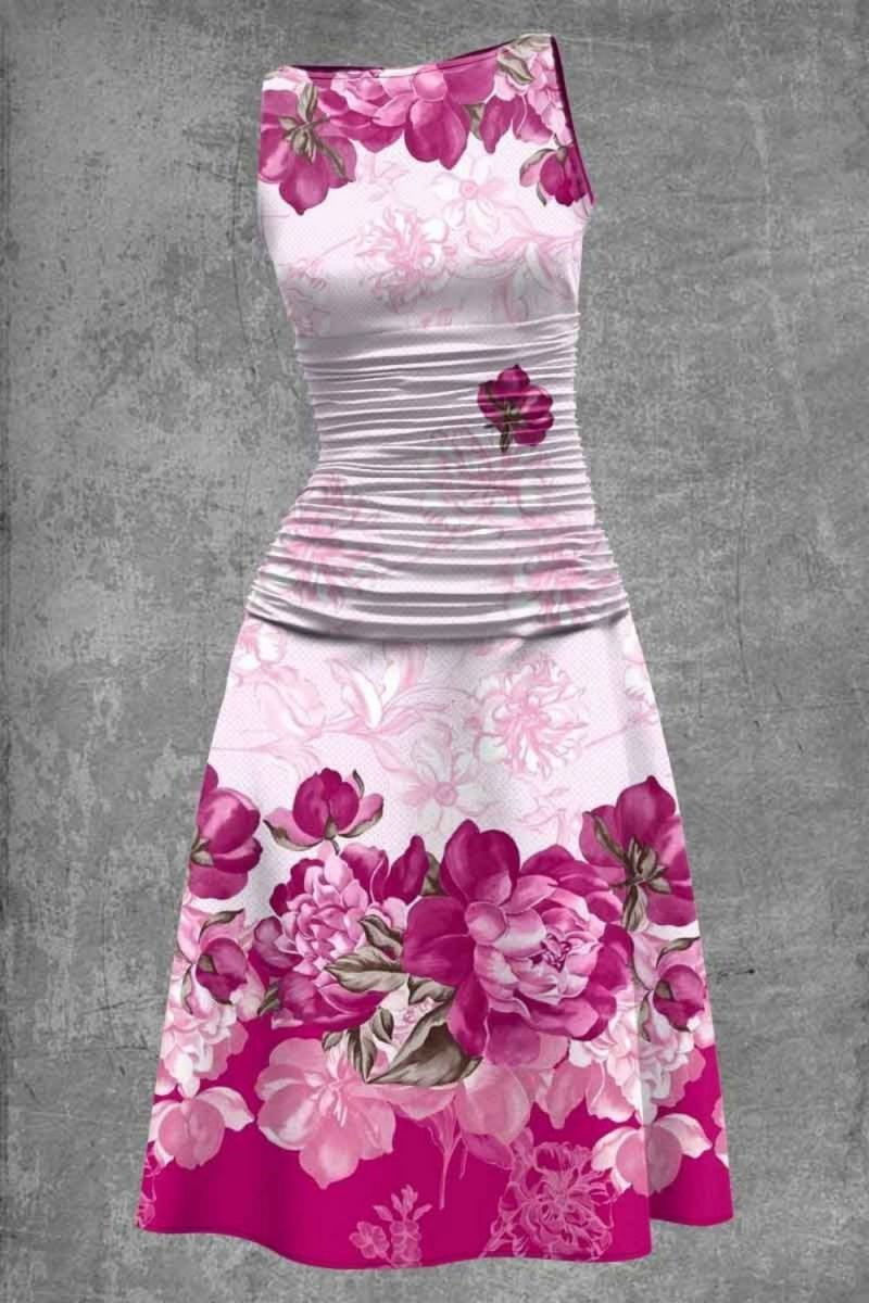 LovelyRLovely LovelyRLovely Floral Print Sleeveless Wa LovelyRLovely Floral Print Sleeveless Waist Dress