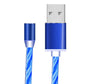 LovelyRLovely LovelyRLovely Flowing Light Magnetic Str Android / Blue 2pcs LovelyRLovely Flowing Light Magnetic Streamer Data Line Cable