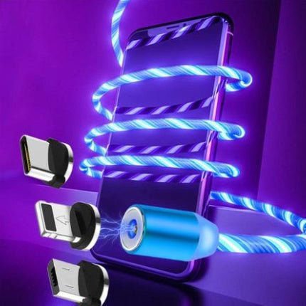 LovelyRLovely LovelyRLovely Flowing Light Magnetic Str Android / Blue LovelyRLovely Flowing Light Magnetic Streamer Data Line Cable