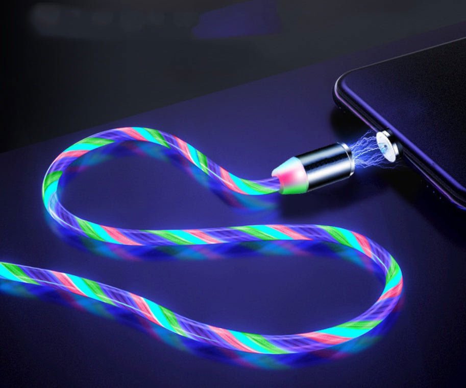 LovelyRLovely LovelyRLovely Flowing Light Magnetic Str Android / Colorful LovelyRLovely Flowing Light Magnetic Streamer Data Line Cable